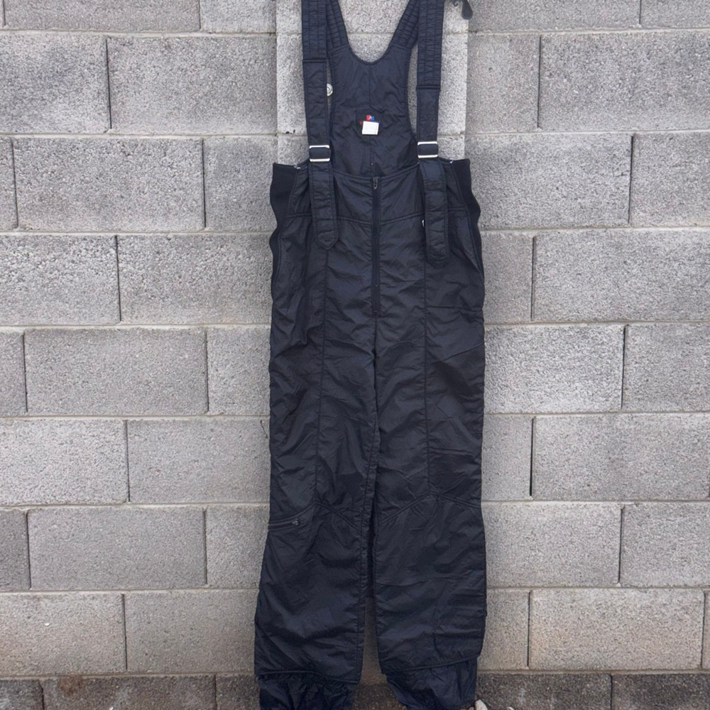 Vintage White Stag Action Sports Black Ski Bib Overalls Snowboard Women's Medium